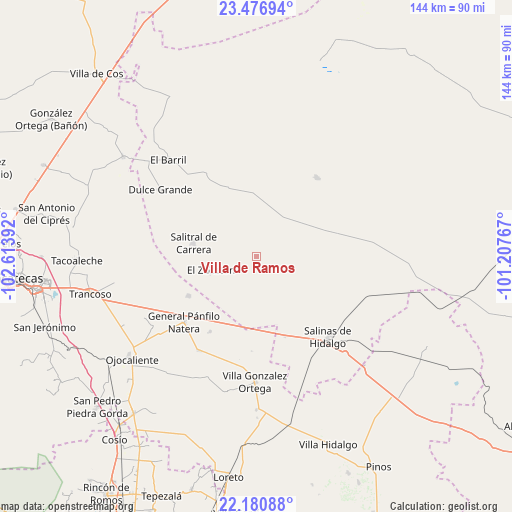 Villa de Ramos on map