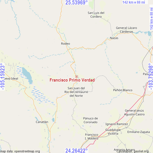 Francisco Primo Verdad on map