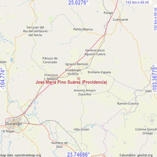 José María Pino Suárez (Providencia) on map