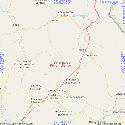 Peñón Blanco on map