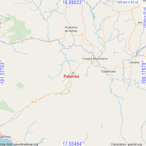 Patambó on map
