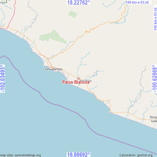 Palos Blancos on map