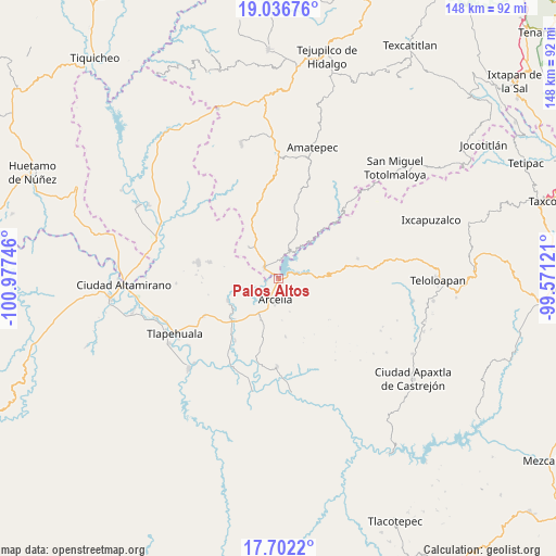 Palos Altos on map