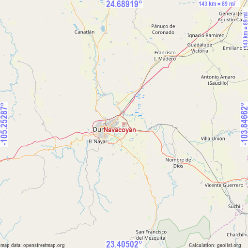 Navacoyán on map