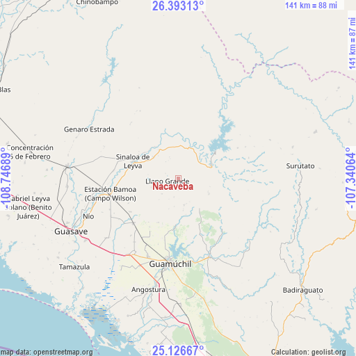 Nacaveba on map