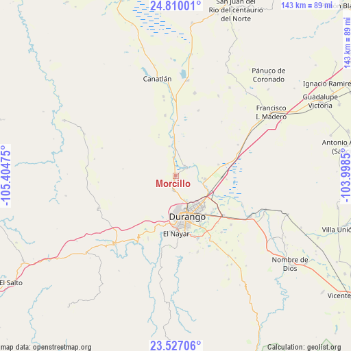 Morcillo on map