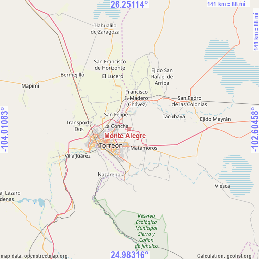 Monte Alegre on map