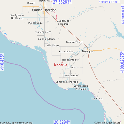 Mocorua on map