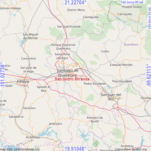 San Isidro Miranda on map