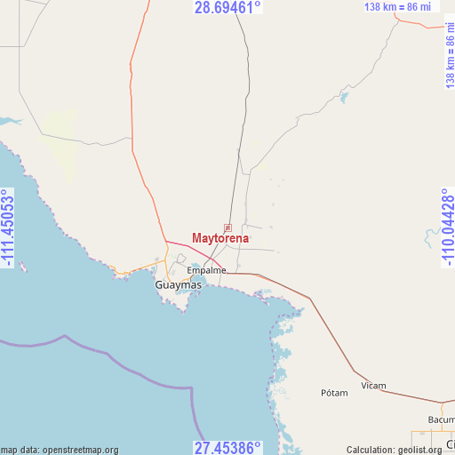 Maytorena on map