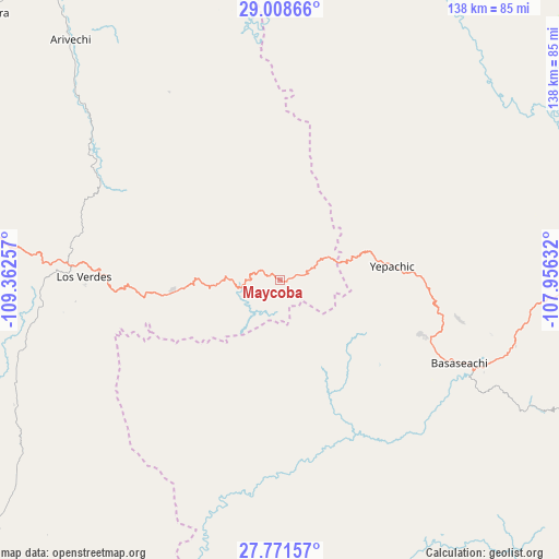 Maycoba on map