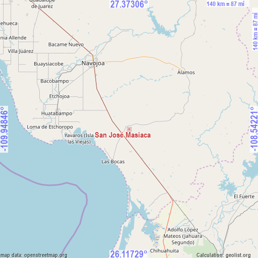 San José Masiaca on map