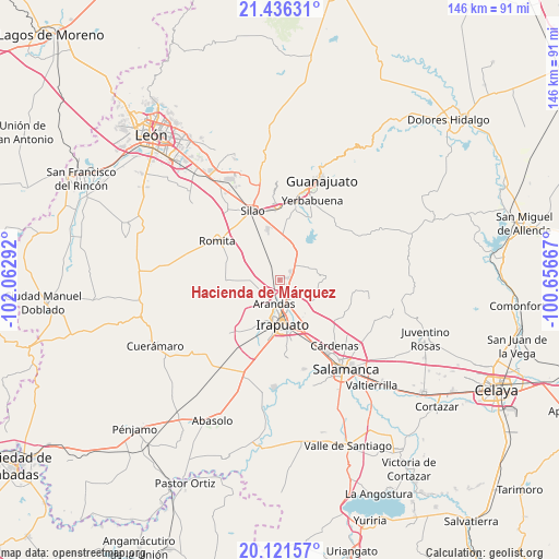 Hacienda de Márquez on map