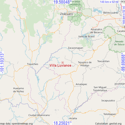 Villa Luvianos on map
