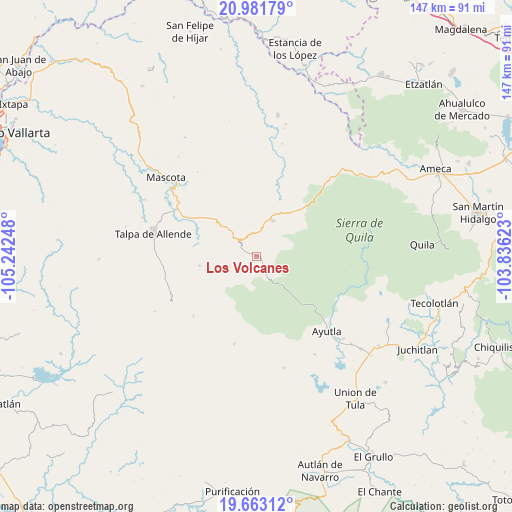 Los Volcanes on map