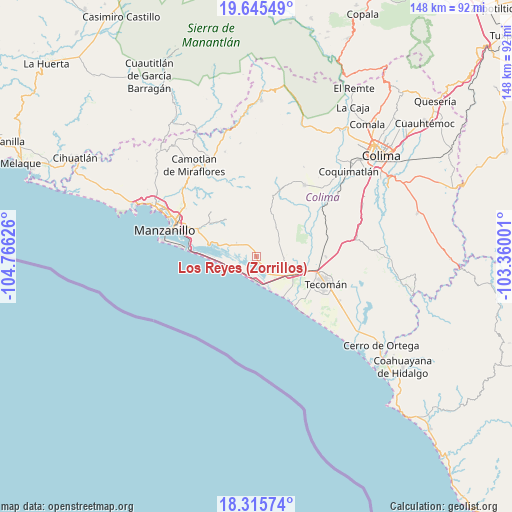 Los Reyes (Zorrillos) on map
