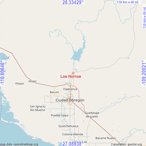 Los Hornos on map