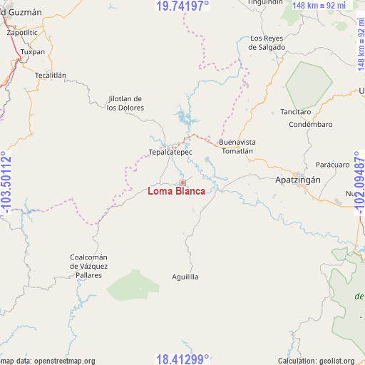 Loma Blanca on map