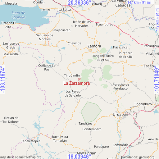 La Zarzamora on map