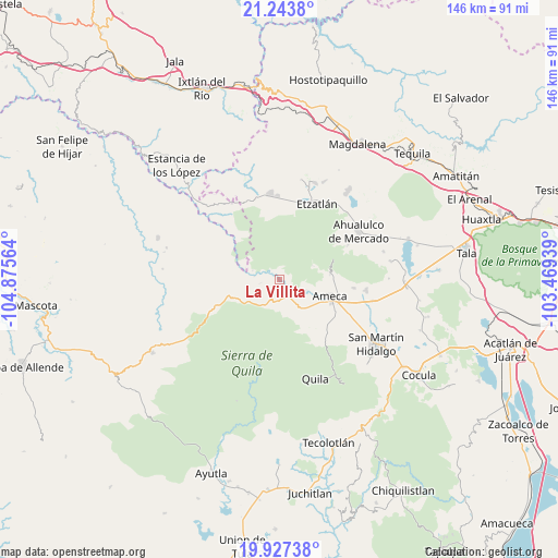 La Villita on map