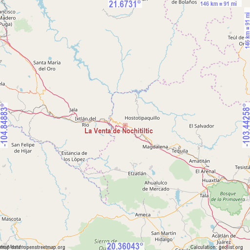 La Venta de Nochitiltic on map