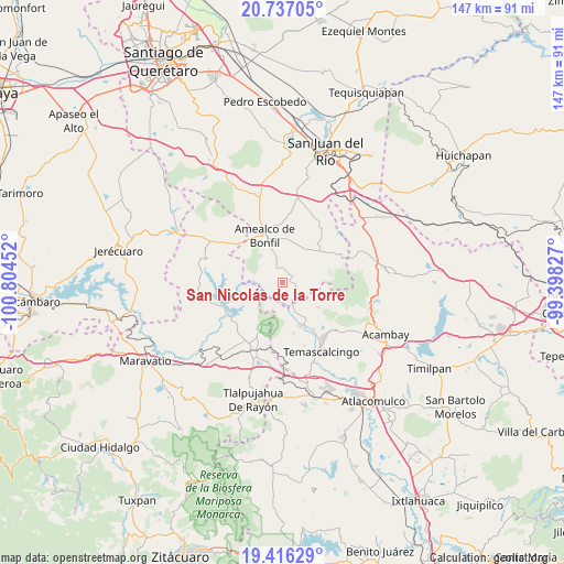 San Nicolás de la Torre on map