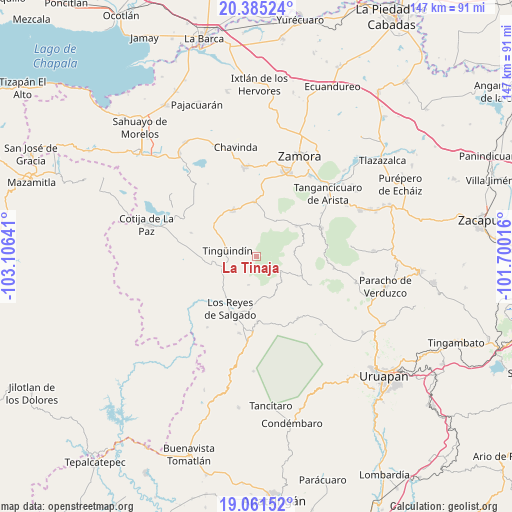 La Tinaja on map