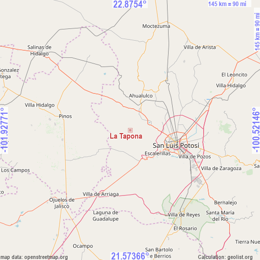 La Tapona on map