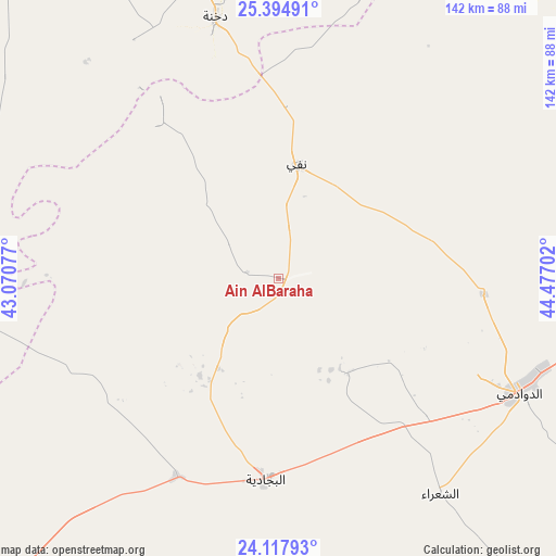 Ain AlBaraha on map