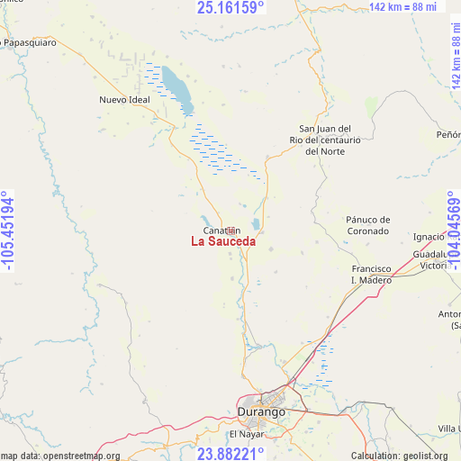 La Sauceda on map