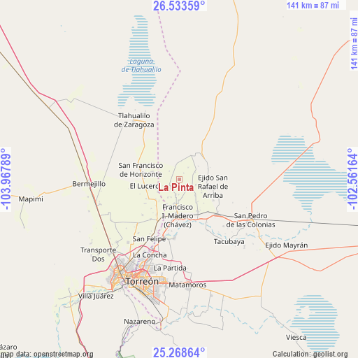 La Pinta on map