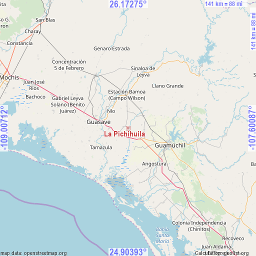 La Pichihuila on map