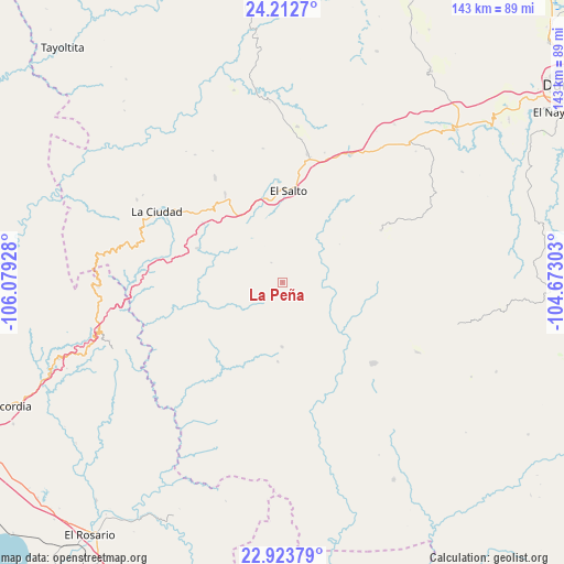 La Peña on map