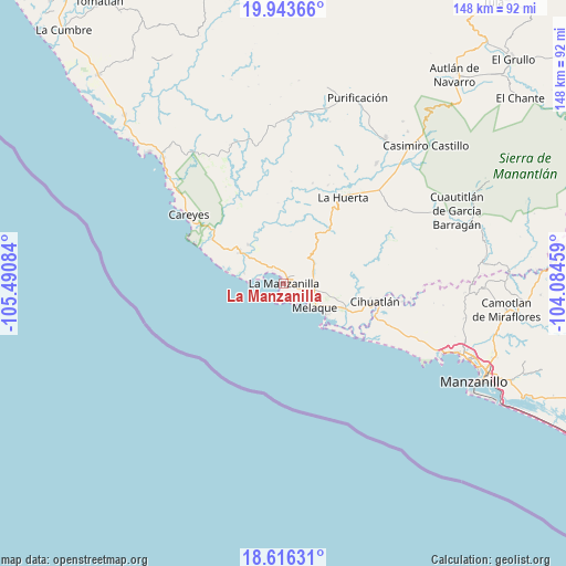 La Manzanilla on map