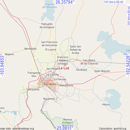 La Luz on map