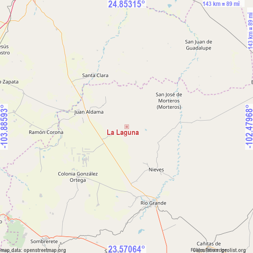 La Laguna on map