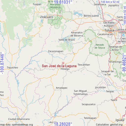 San José de la Laguna on map