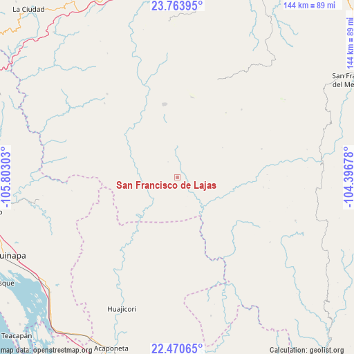 San Francisco de Lajas on map
