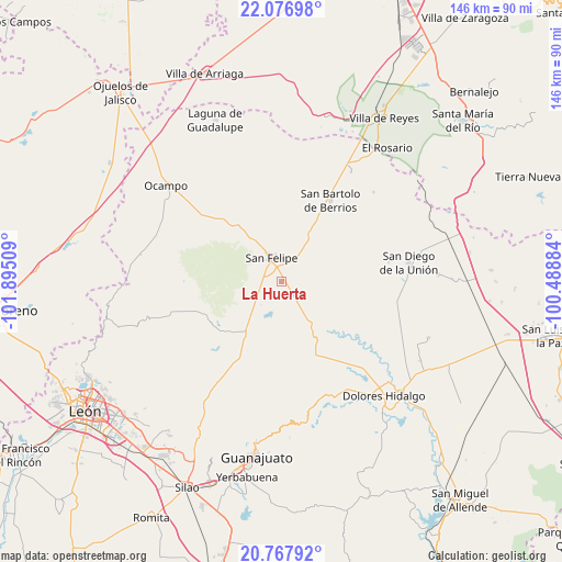 La Huerta on map