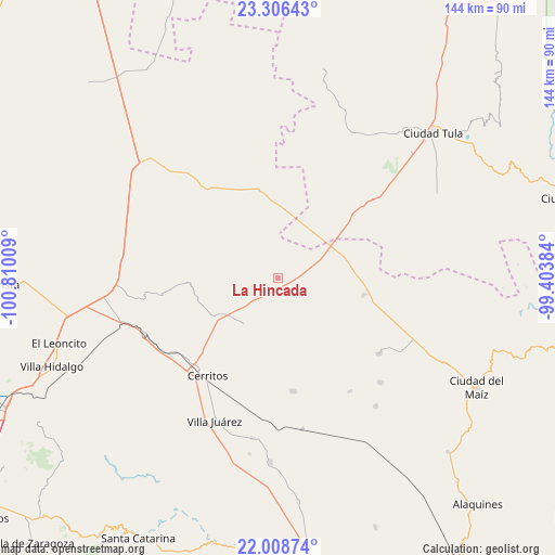 La Hincada on map