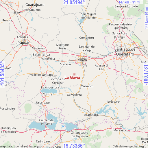 La Gavia on map
