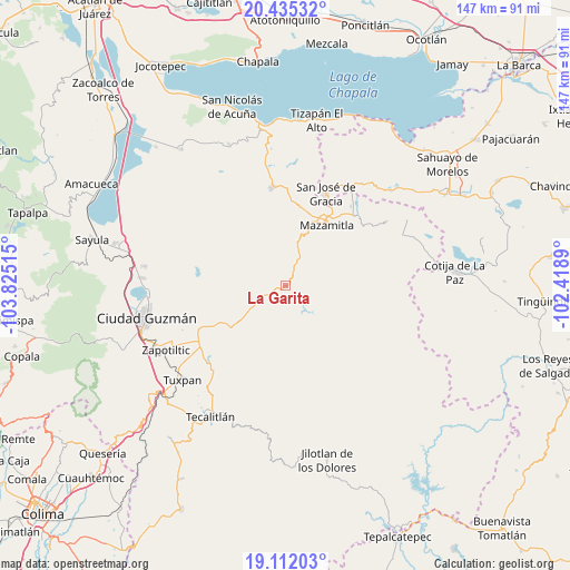 La Garita on map