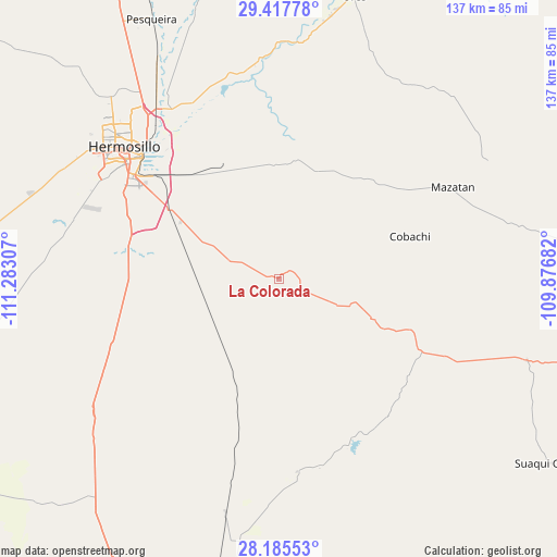 La Colorada on map