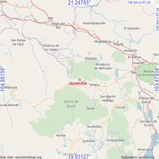 Jayamitla on map
