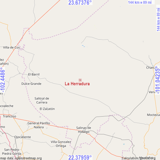 La Herradura on map