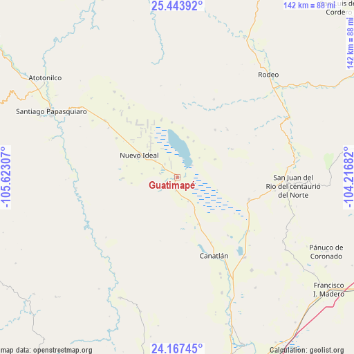 Guatimapé on map