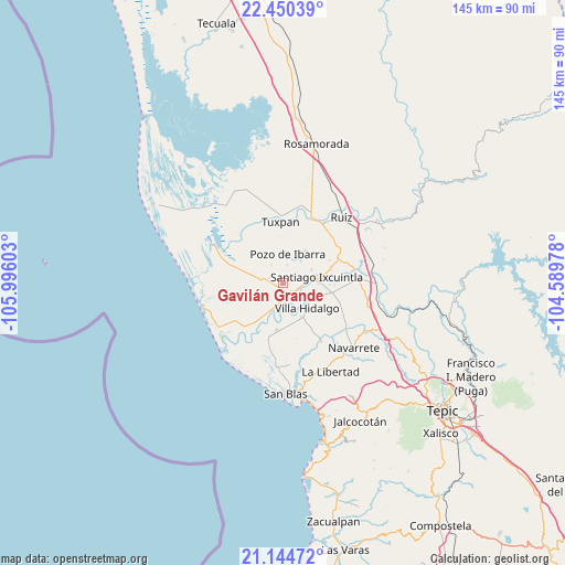 Gavilán Grande on map