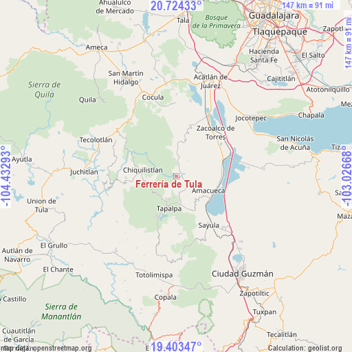 Ferrería de Tula on map