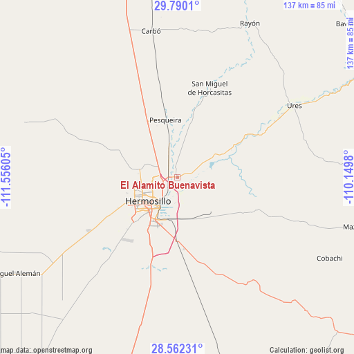 El Alamito Buenavista on map