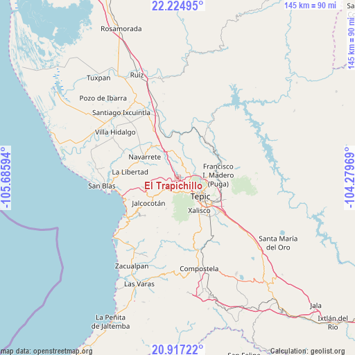 El Trapichillo on map